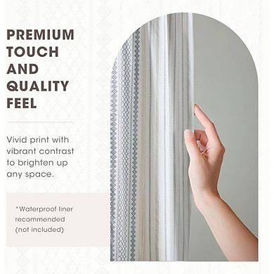 Tufted Chenille Cotton Shower Curtain