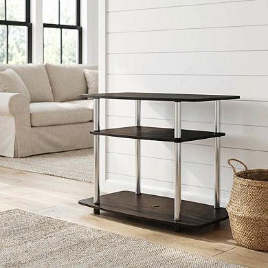 FurniFact Wooden TV stand 3-Tier