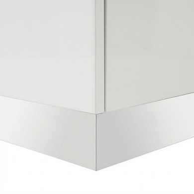 Nightstand with High-Gloss Finish and Smooth-Glide Drawers