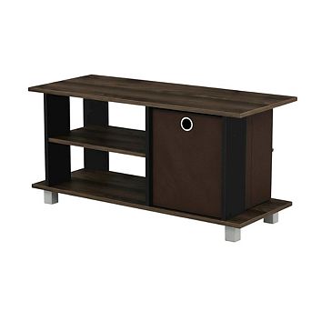 FurniFact Simplistic TV Stand with Bin Drawers for Storage