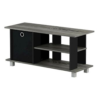 FurniFact Simplistic TV Stand with Bin Drawers for Storage