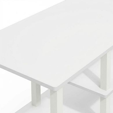 FurniFact Large TV Stand, 55-Inch Screens, Storage Bin, Solid Wood construction