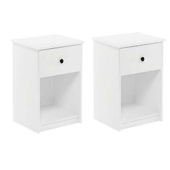 FurniFact Nightstands with Spacious Drawer Set of 2 for Bedroom Storage