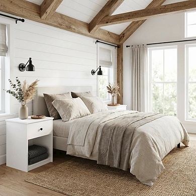FurniFact Nightstands with Spacious Drawer Set of 2 for Bedroom Storage