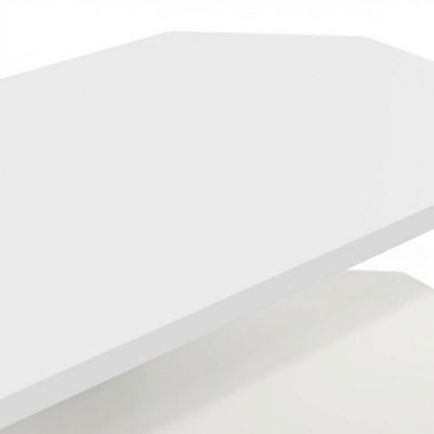 FurniFact 4-Tier Petite TV Stand with Easy Assembly and Solid Wood Construction