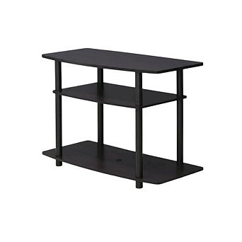 FurniFact TV stand with 3 tier open shelves and modern design