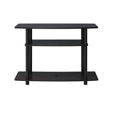 FurniFact TV stand with 3-tier open shelves and modern design