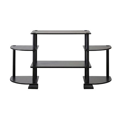 FurniFact TV stand, composite wood, PVC tubes, modern style