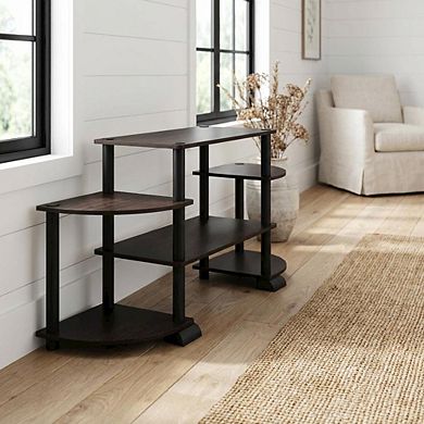 FurniFact TV stand, composite wood, PVC tubes, modern style