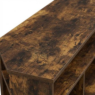 FurniFact Corner TV Stand, up to 55-Inch Flat Screens, Solid Rubberwood