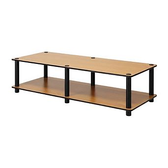 FurniFact TV Stand with Composite Wood and PVC Tubes