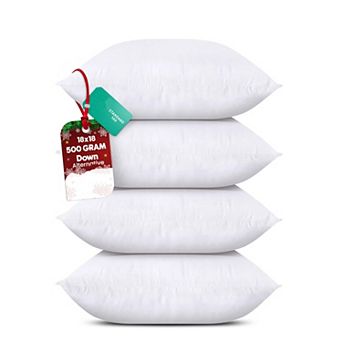 4-Pack 18x18" Soft Fluffy Decorative Pillow Inserts - High-Rebound, Breathable, Multi-Use