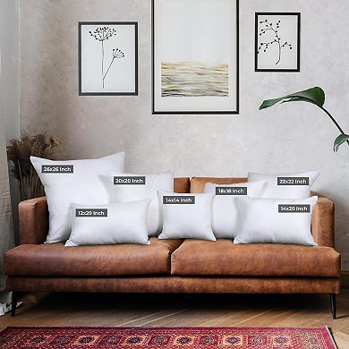 4-Pack 18x18" Soft Fluffy Decorative Pillow Inserts - High-Rebound, Breathable, Multi-Use