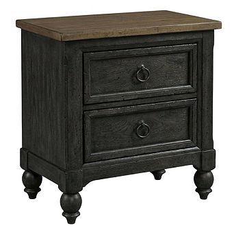 Nightstand with Charging Station and Traditional Style for Bedroom Storage