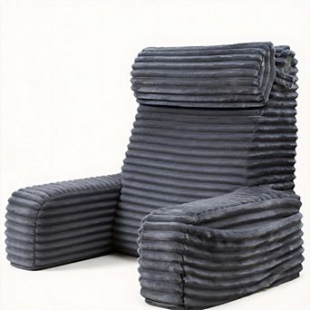 24 in XXL Luxury 2-Layer Foam Bed Pillow with Ergonomic Support Storage Pockets