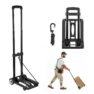 2-Wheel Compact Folding Hand Truck, Portable Dolly for Shopping and Moving Items