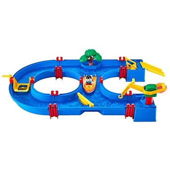 Water Table for Kids with Boats, Water Gate, Docks, and Sensory Play Features