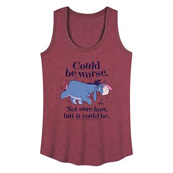 Women's Disney's Winnie The Pooh Eeyore Could Be Worse Racerback Tank Top