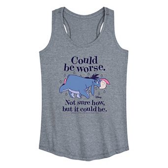 Women's Disney's Winnie The Pooh Eeyore Could Be Worse Racerback Tank Top