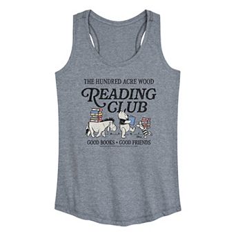 Women's Disney's Winnie The Pooh The Hundred Acre Wood Reading Club Racerback Tank Top