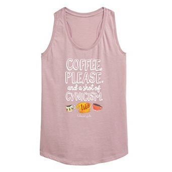 Women's Gilmore Girls Coffee & Cynicism Racerback Tank Top