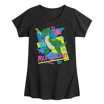 Girls 7-16 Disney / Pixar's Rex "Rex-cellent" 80s Pop Art Graphic Tee