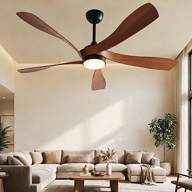 ELEMENT ACE Modern 52 Inch Ceiling Fan with Dimmable LED Light and Quiet DC Motor