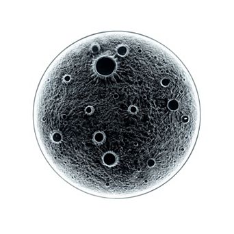 ELEMENT ACE Realistic Resin Moon Wall Light with Dimmable LED and Remote Control