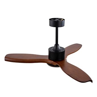 ELEMENT ACE 42-Inch Solid Wood Ceiling Fan with Remote Control and Dimmable LED Light