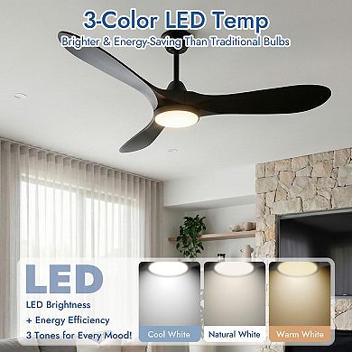 ELEMENT ACE Modern Ceiling Fan with Integrated LED Light and Remote Control