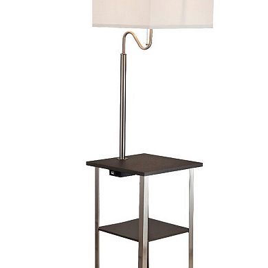 ELEMENT ACE Contemporary Floor Lamp with Integrated Side Table and USB Charging Port