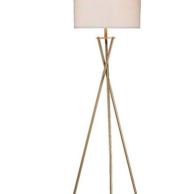 ELEMENT ACE Mid-Century Modern Metal Floor Lamp with Hourglass Design and Matte Finish