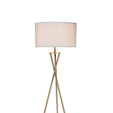 ELEMENT ACE Mid-Century Modern Metal Floor Lamp with Hourglass Design and Matte Finish