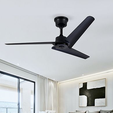ELEMENT ACE 52 Inch Flush Mount Ceiling Fan with Remote Control and Reversible DC Motor