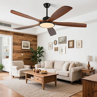ELEMENT ACE Large Outdoor Ceiling Fan with Remote Control and Light Dimming