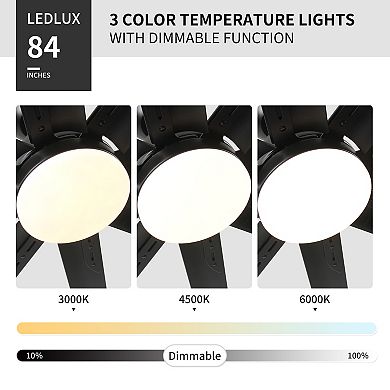 ELEMENT ACE Super Large Ceiling Fan with Remote Control and LED Light