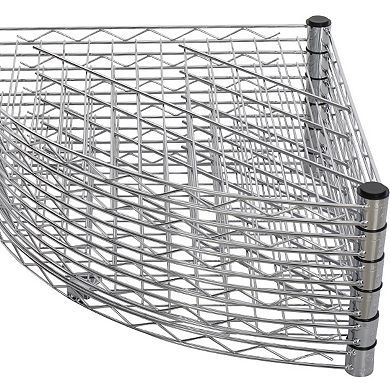 ELEMENT ACE 6 Tier Adjustable Heavy Duty Metal Corner Shelf Rack for Storage and Display