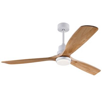 ELEMENT ACE 60 Inch Solid Wood Ceiling Fan with Remote Control and Integrated LED Light