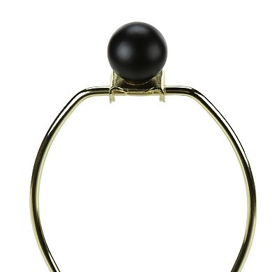 ELEMENT ACE Set of 2 Contemporary USB Table Lamp Set with Metal Base and Linen Shade