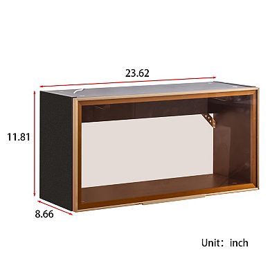 ELEMENT ACE Large Capacity Wall Mounted Spice Rack Storage Cabinet with Up Flip Door