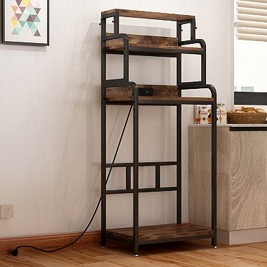 ELEMENT ACE Four-Tier Appliance Stand with Storage for Kitchen and Office Organization