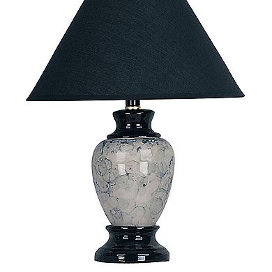ELEMENT ACE Tall Ceramic Table Lamp with Urn-Shaped Base and Linen Shade