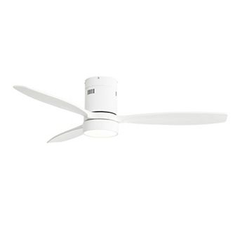 ELEMENT ACE 52 Inch Flush Mount Solid Wood Ceiling Fan with Remote Control