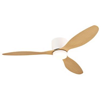 ELEMENT ACE Ultra Slim Flush Mount Ceiling Fan with Remote Control and Light