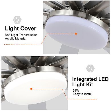 ELEMENT ACE 72-Inch Integrated LED Smart Ceiling Fan with Remote Control