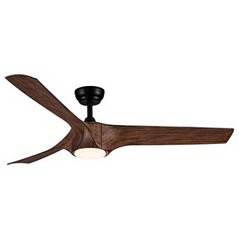 ELEMENT ACE Integrated LED Ceiling Fan with Wood Grain Blades for Indoor Cooling