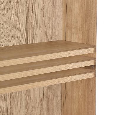 ELEMENT ACE Double Door Wall Cabinet with Adjustable Shelf and Wavy Pattern Doors