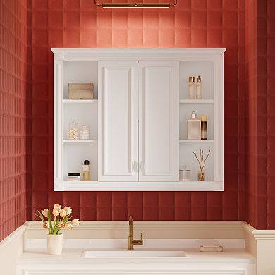 ELEMENT ACE Wall Mounted Adjustable Shelf Bathroom Medicine Storage Cabinet