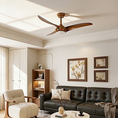 ELEMENT ACE 52 Inch Ceiling Fan with LED Light and Remote Control for Indoor Use