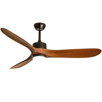 ELEMENT ACE 60-Inch Reversible DC Motor Ceiling Fan with Remote Control and Natural Wood Blades